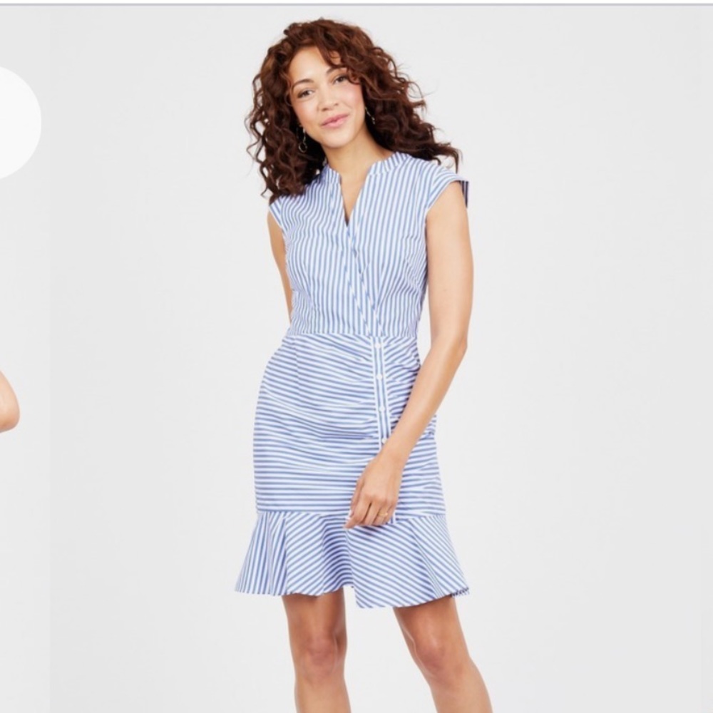 Cap Sleeve button dress